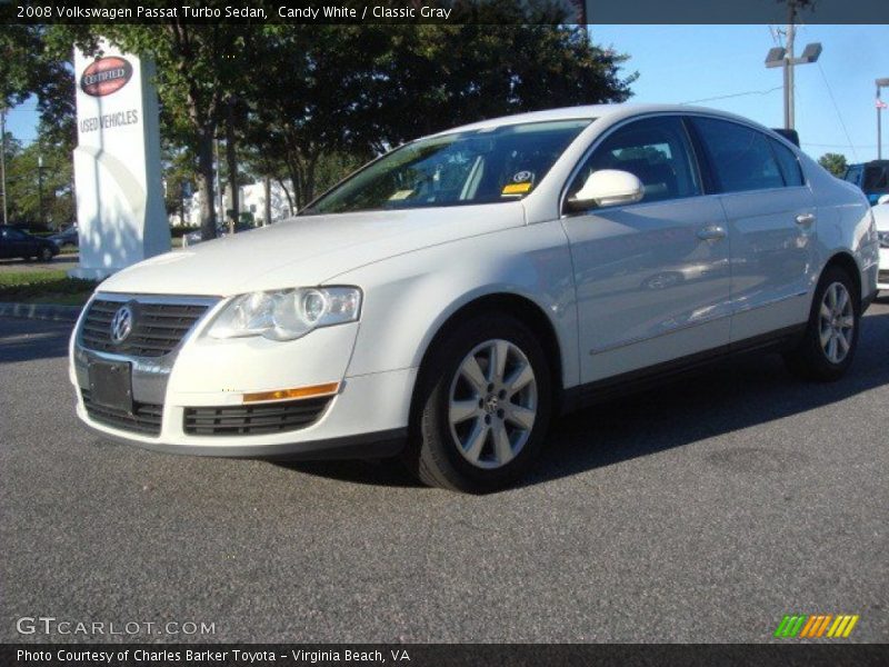 Candy White / Classic Gray 2008 Volkswagen Passat Turbo Sedan