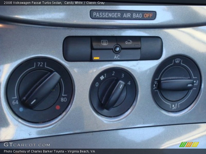 Candy White / Classic Gray 2008 Volkswagen Passat Turbo Sedan