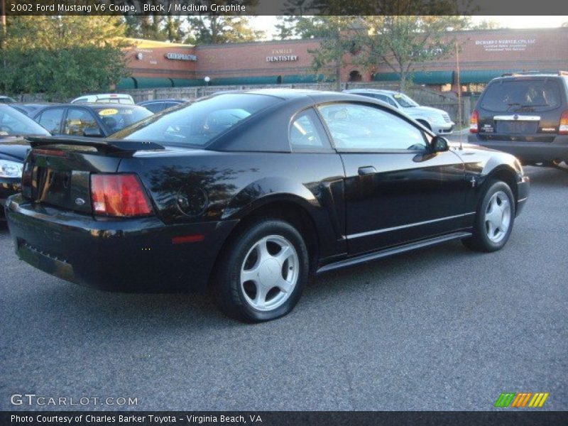 Black / Medium Graphite 2002 Ford Mustang V6 Coupe