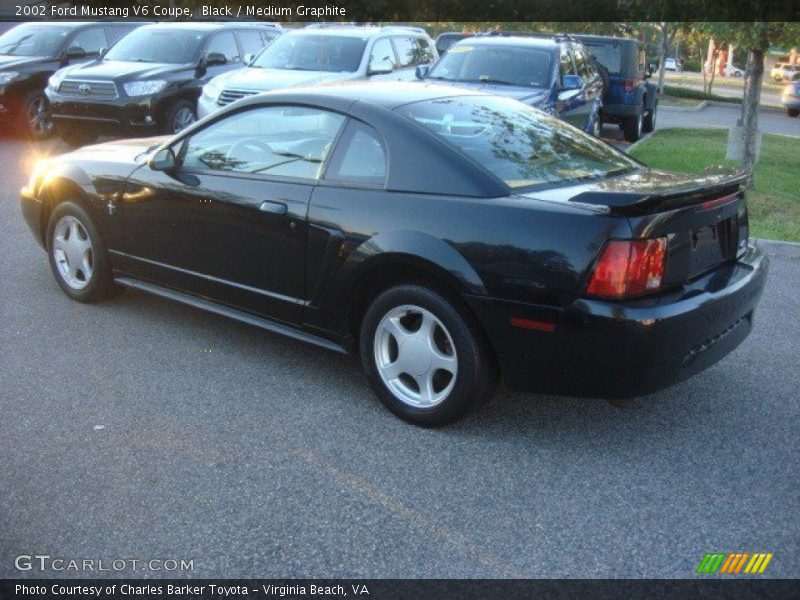 Black / Medium Graphite 2002 Ford Mustang V6 Coupe