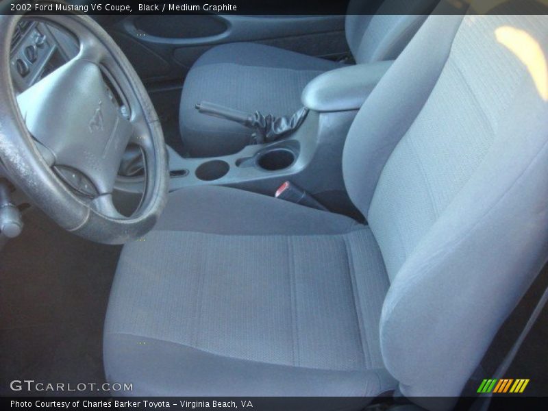 Black / Medium Graphite 2002 Ford Mustang V6 Coupe