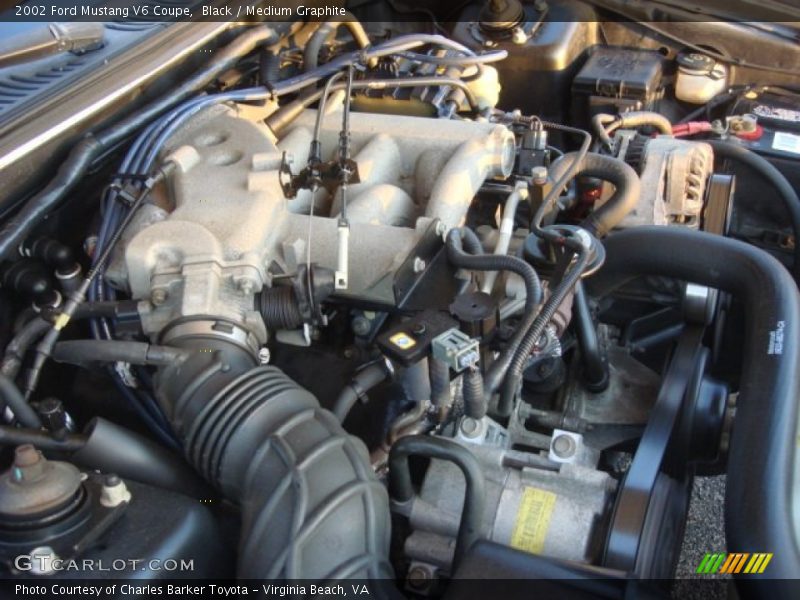 Black / Medium Graphite 2002 Ford Mustang V6 Coupe