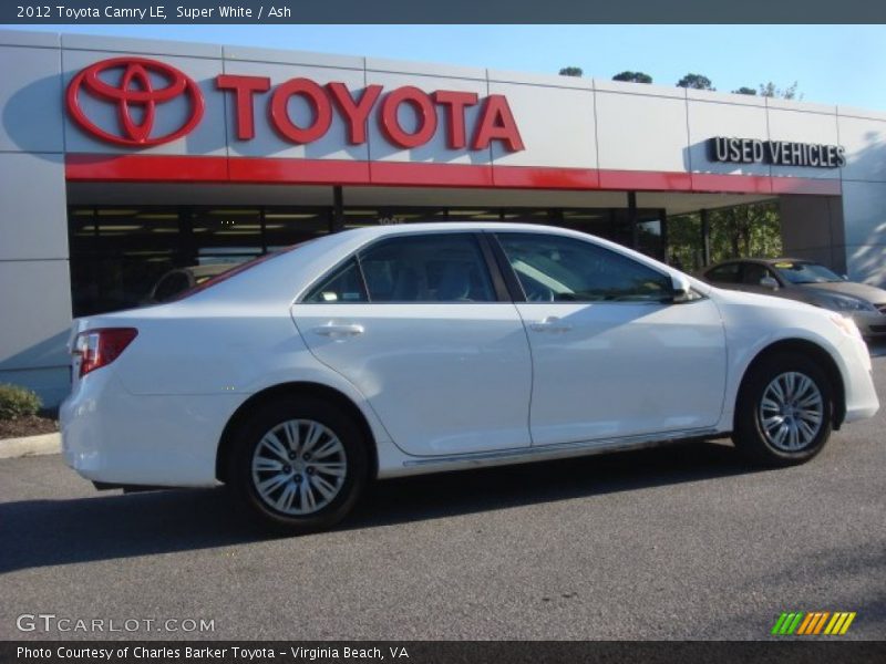 Super White / Ash 2012 Toyota Camry LE