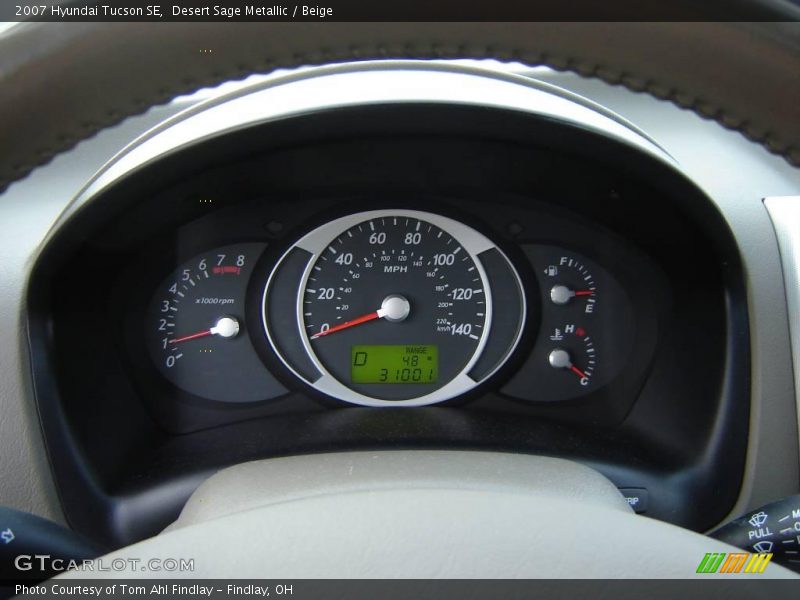 Desert Sage Metallic / Beige 2007 Hyundai Tucson SE
