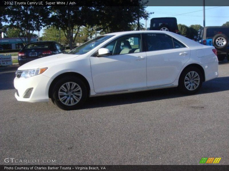 Super White / Ash 2012 Toyota Camry LE