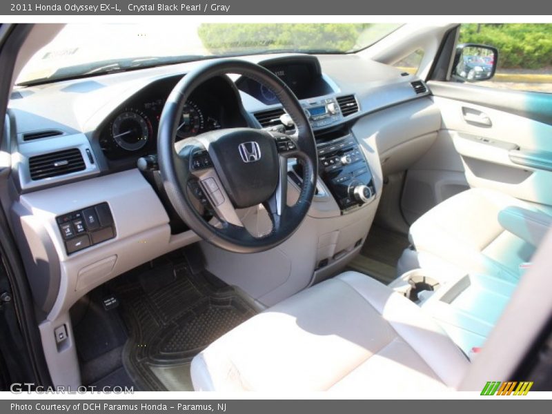 Crystal Black Pearl / Gray 2011 Honda Odyssey EX-L