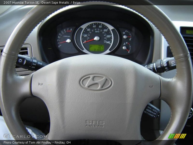 Desert Sage Metallic / Beige 2007 Hyundai Tucson SE