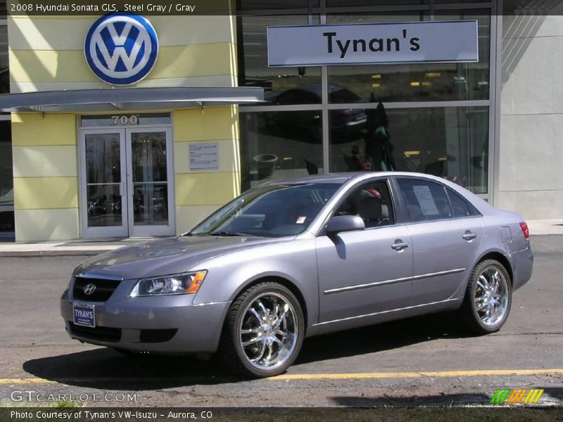 Steel Gray / Gray 2008 Hyundai Sonata GLS