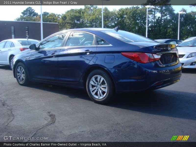 Indigo Blue Pearl / Gray 2011 Hyundai Sonata GLS