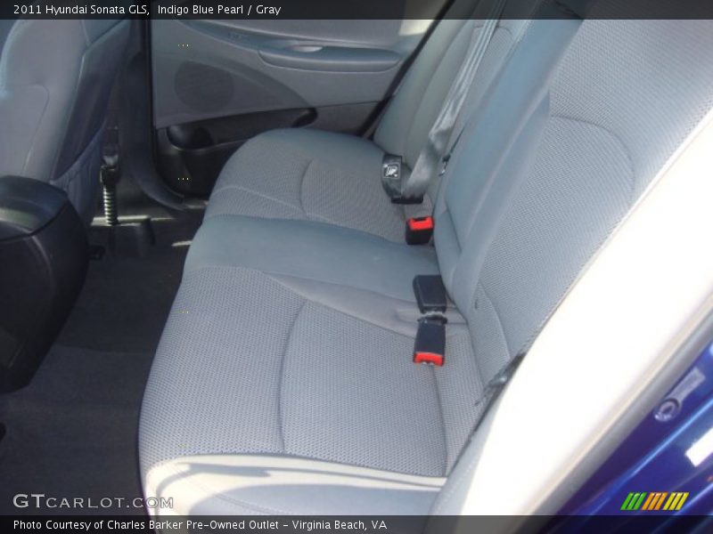 Indigo Blue Pearl / Gray 2011 Hyundai Sonata GLS