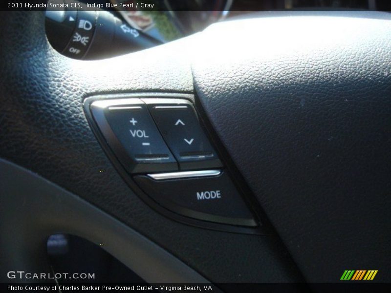 Indigo Blue Pearl / Gray 2011 Hyundai Sonata GLS