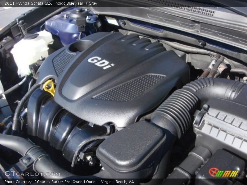 Indigo Blue Pearl / Gray 2011 Hyundai Sonata GLS
