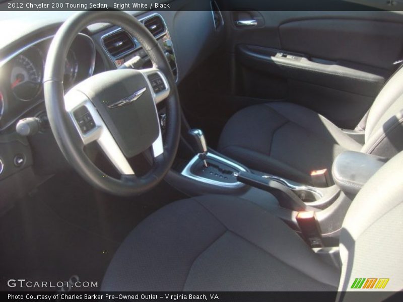 Bright White / Black 2012 Chrysler 200 Touring Sedan