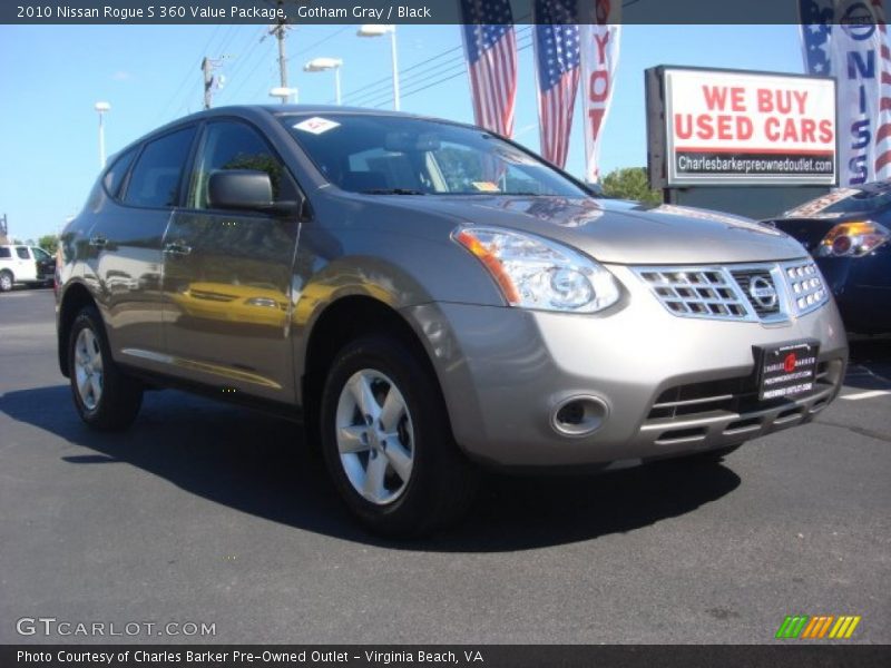 Gotham Gray / Black 2010 Nissan Rogue S 360 Value Package