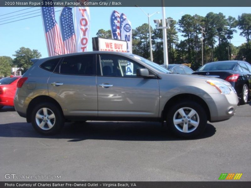 Gotham Gray / Black 2010 Nissan Rogue S 360 Value Package