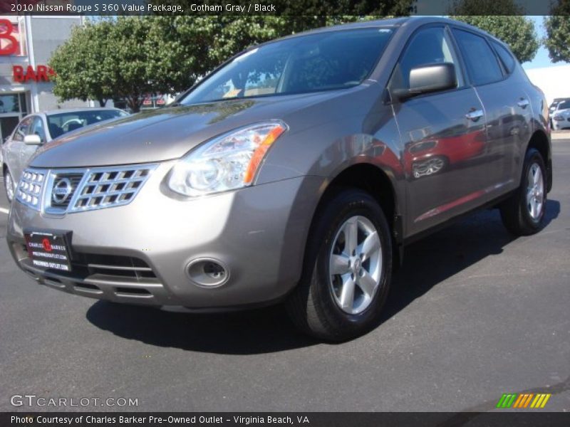 Gotham Gray / Black 2010 Nissan Rogue S 360 Value Package