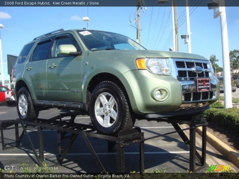 Kiwi Green Metallic / Stone 2008 Ford Escape Hybrid