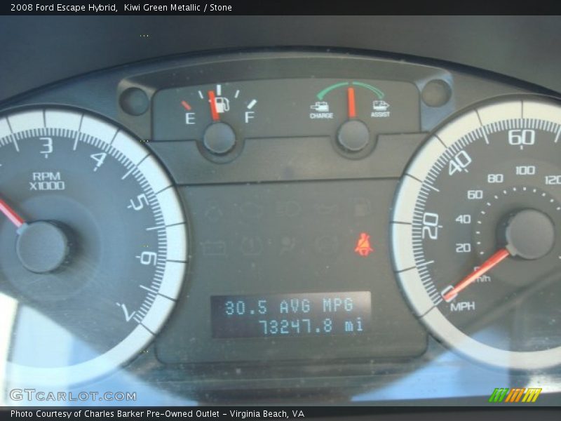 Kiwi Green Metallic / Stone 2008 Ford Escape Hybrid