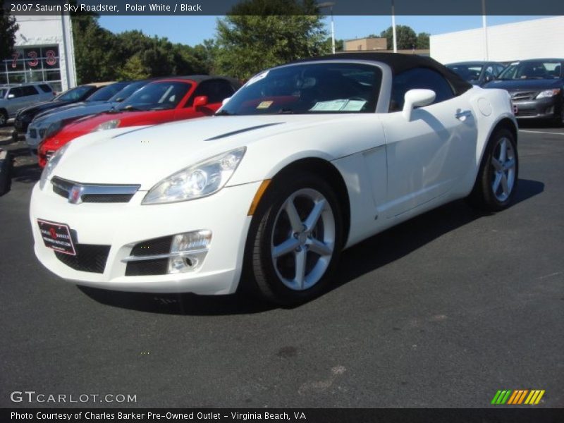 Polar White / Black 2007 Saturn Sky Roadster