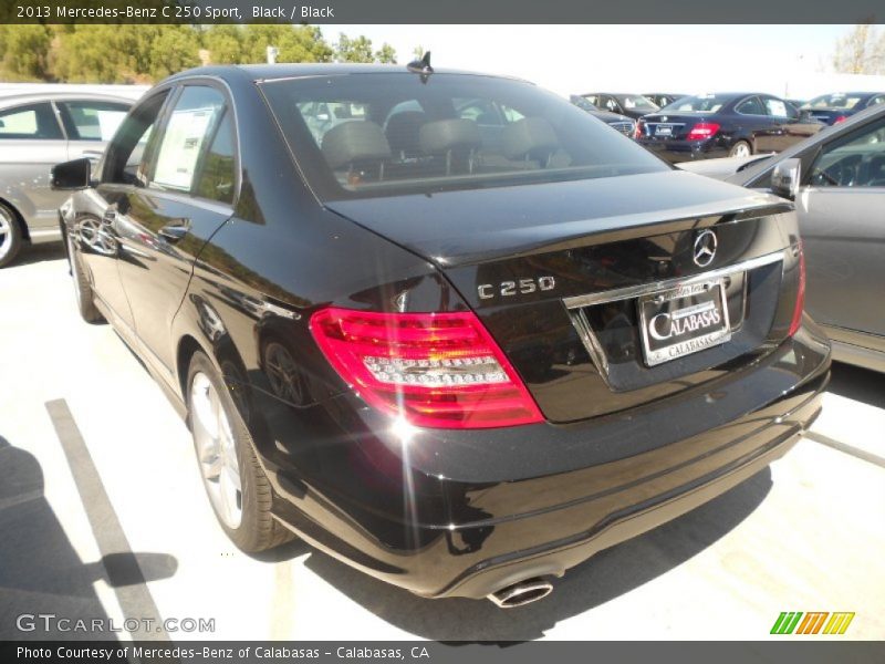 Black / Black 2013 Mercedes-Benz C 250 Sport