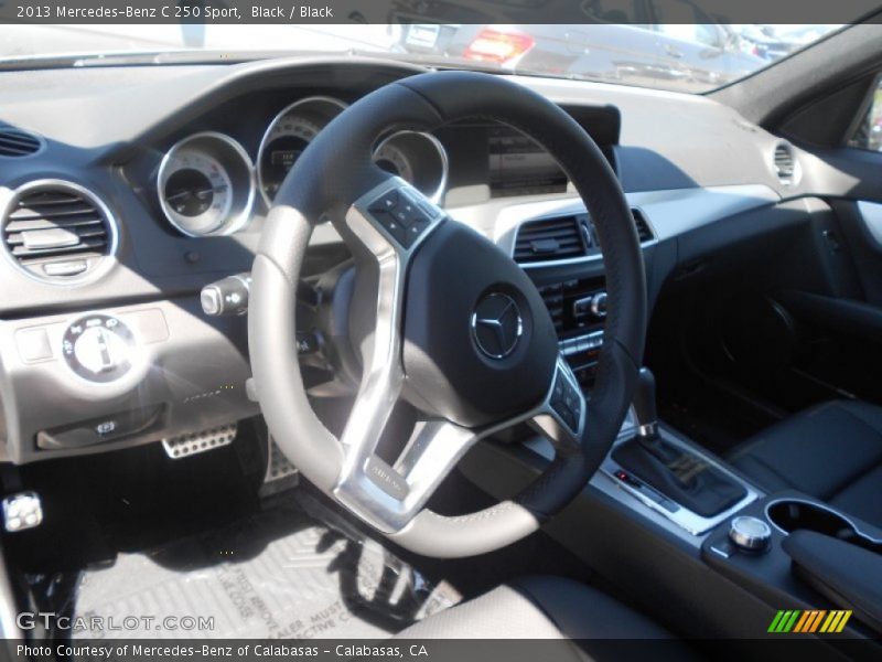 Black / Black 2013 Mercedes-Benz C 250 Sport