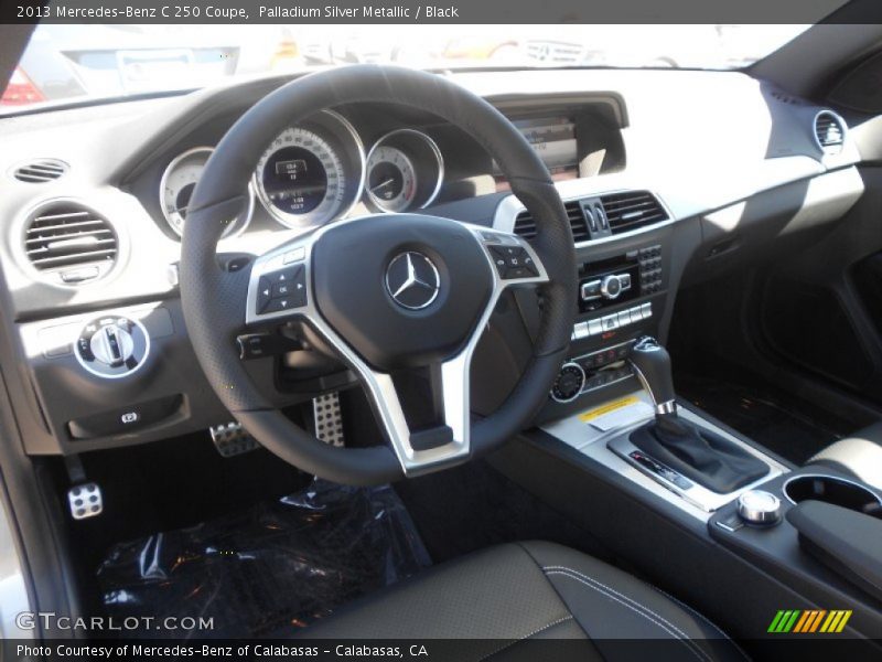 Palladium Silver Metallic / Black 2013 Mercedes-Benz C 250 Coupe