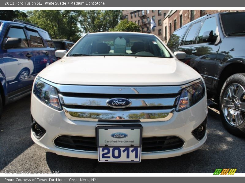 White Suede / Medium Light Stone 2011 Ford Fusion SE