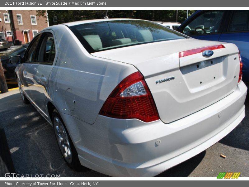 White Suede / Medium Light Stone 2011 Ford Fusion SE