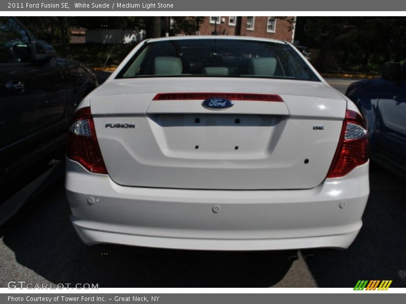 White Suede / Medium Light Stone 2011 Ford Fusion SE
