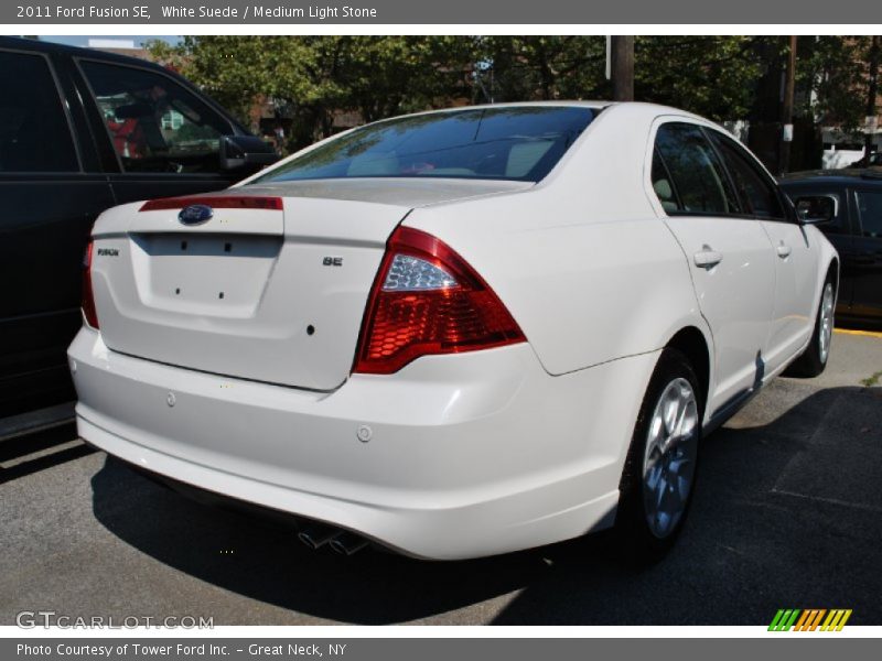 White Suede / Medium Light Stone 2011 Ford Fusion SE