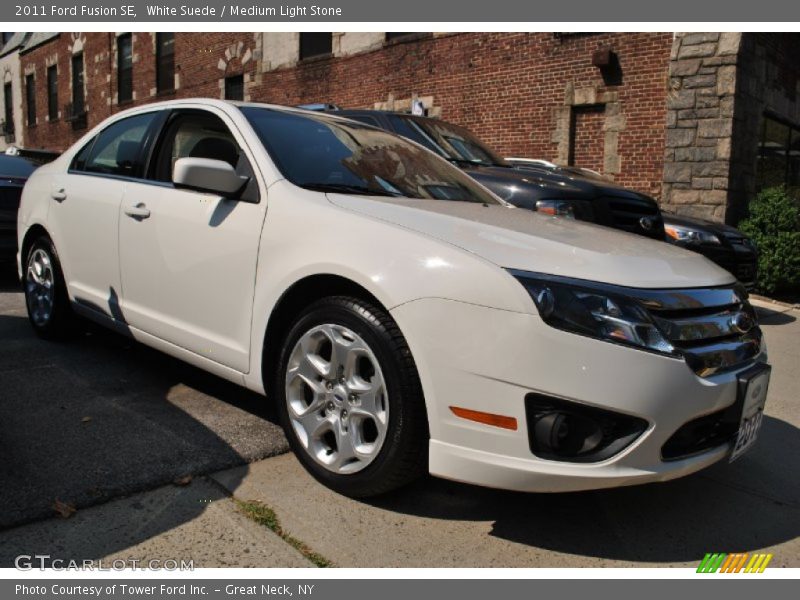White Suede / Medium Light Stone 2011 Ford Fusion SE