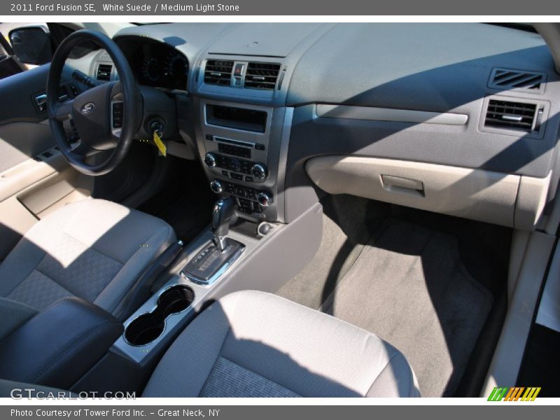 White Suede / Medium Light Stone 2011 Ford Fusion SE