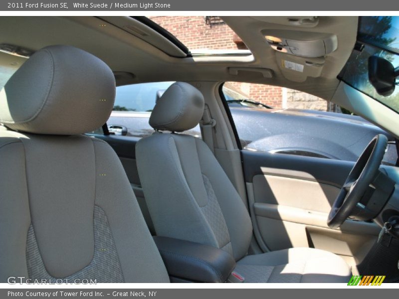 White Suede / Medium Light Stone 2011 Ford Fusion SE