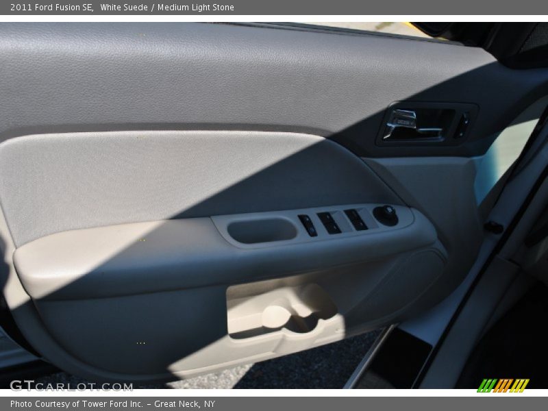 White Suede / Medium Light Stone 2011 Ford Fusion SE