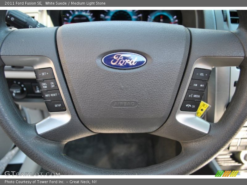 White Suede / Medium Light Stone 2011 Ford Fusion SE