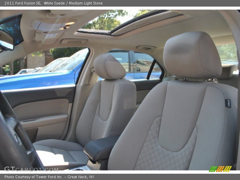 White Suede / Medium Light Stone 2011 Ford Fusion SE