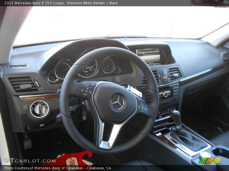 Diamond White Metallic / Black 2013 Mercedes-Benz E 350 Coupe