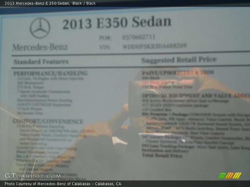 Black / Black 2013 Mercedes-Benz E 350 Sedan