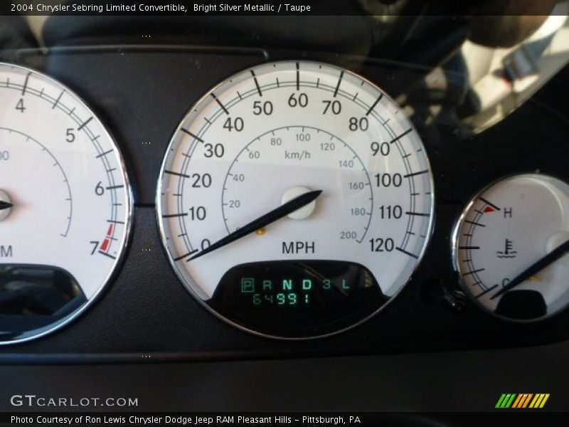 Bright Silver Metallic / Taupe 2004 Chrysler Sebring Limited Convertible