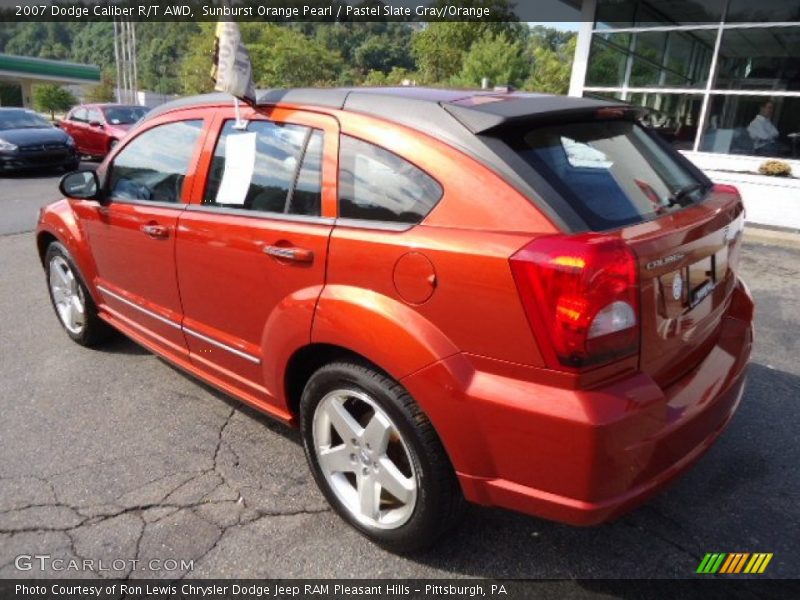 Sunburst Orange Pearl / Pastel Slate Gray/Orange 2007 Dodge Caliber R/T AWD