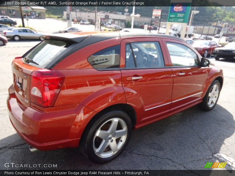 Sunburst Orange Pearl / Pastel Slate Gray/Orange 2007 Dodge Caliber R/T AWD