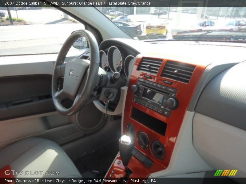 Sunburst Orange Pearl / Pastel Slate Gray/Orange 2007 Dodge Caliber R/T AWD