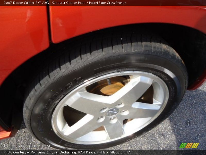 Sunburst Orange Pearl / Pastel Slate Gray/Orange 2007 Dodge Caliber R/T AWD