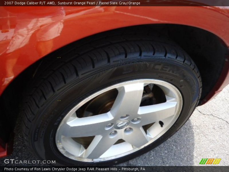 Sunburst Orange Pearl / Pastel Slate Gray/Orange 2007 Dodge Caliber R/T AWD