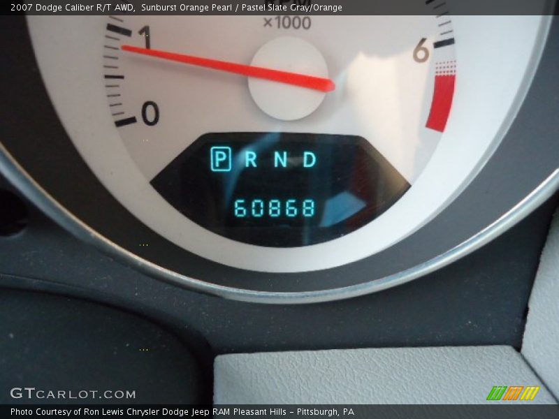 Sunburst Orange Pearl / Pastel Slate Gray/Orange 2007 Dodge Caliber R/T AWD