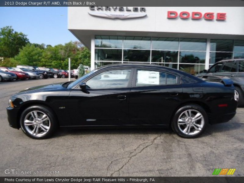 Pitch Black / Black 2013 Dodge Charger R/T AWD