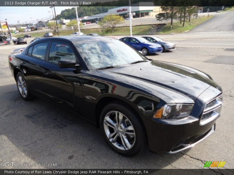 Pitch Black / Black 2013 Dodge Charger R/T AWD