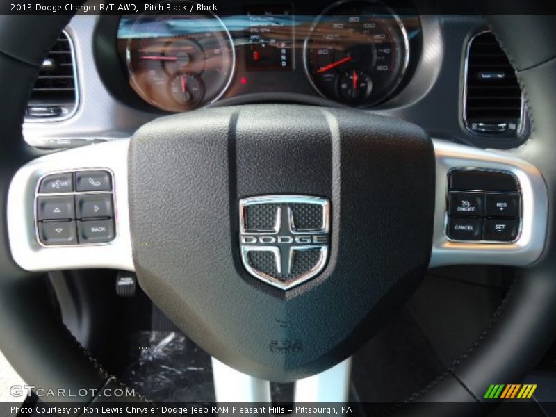 Pitch Black / Black 2013 Dodge Charger R/T AWD