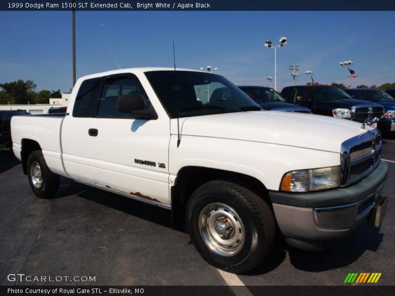 Bright White / Agate Black 1999 Dodge Ram 1500 SLT Extended Cab