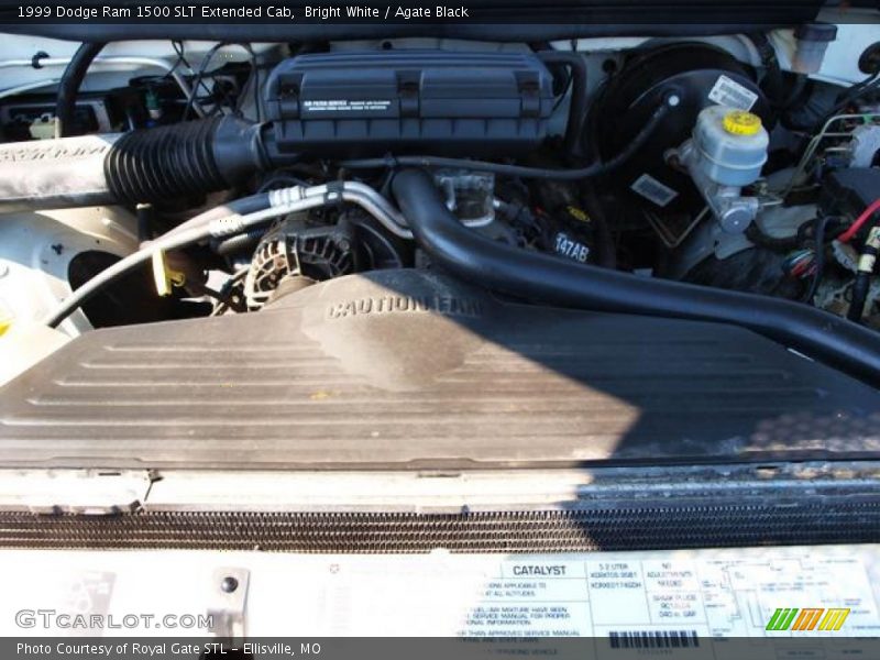 Bright White / Agate Black 1999 Dodge Ram 1500 SLT Extended Cab